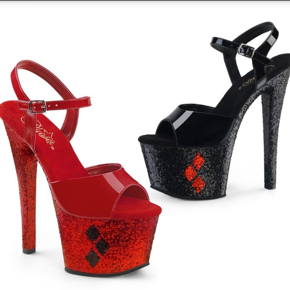 Glitter Harley Quinn Heels